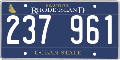 RI license plate 237961