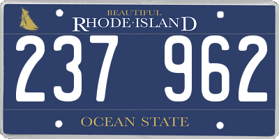 RI license plate 237962