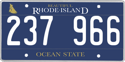 RI license plate 237966