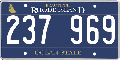RI license plate 237969