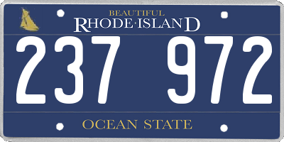 RI license plate 237972