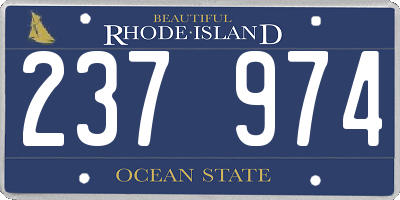 RI license plate 237974