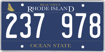 RI license plate 237978