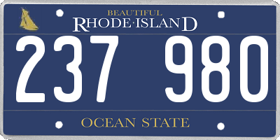 RI license plate 237980