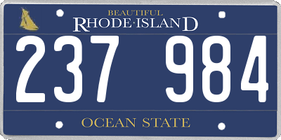 RI license plate 237984