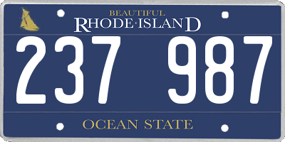 RI license plate 237987