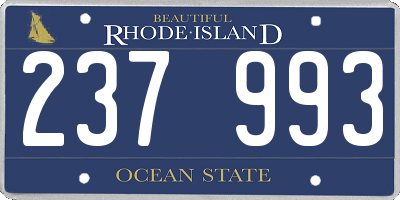 RI license plate 237993