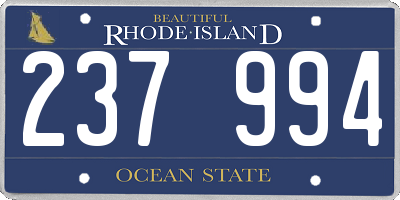 RI license plate 237994