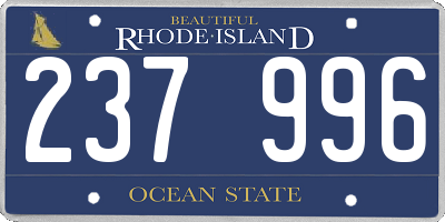RI license plate 237996
