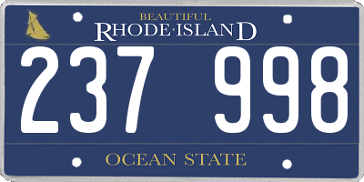 RI license plate 237998