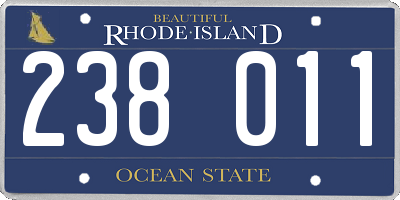 RI license plate 238011