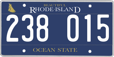 RI license plate 238015