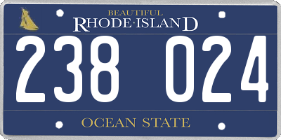 RI license plate 238024