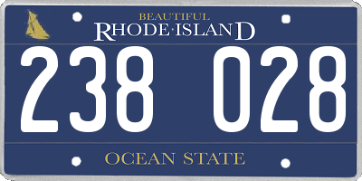 RI license plate 238028