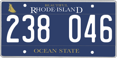 RI license plate 238046