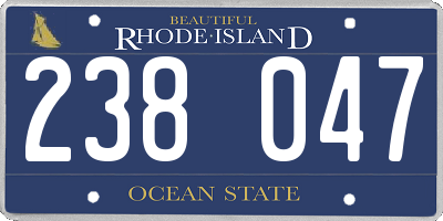 RI license plate 238047