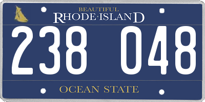 RI license plate 238048