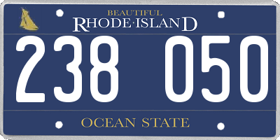 RI license plate 238050