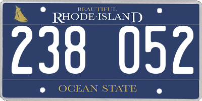 RI license plate 238052