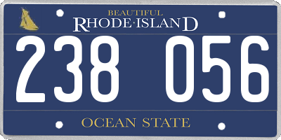 RI license plate 238056