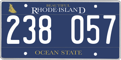 RI license plate 238057