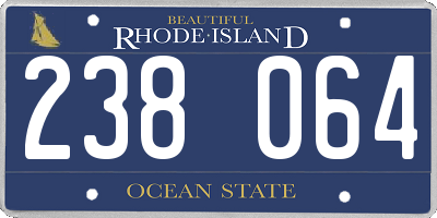 RI license plate 238064