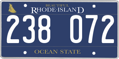 RI license plate 238072