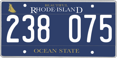 RI license plate 238075