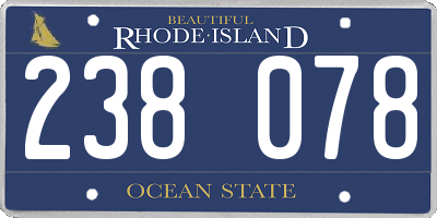 RI license plate 238078