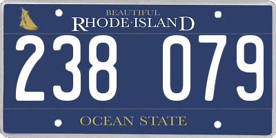 RI license plate 238079