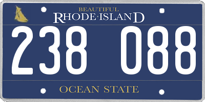 RI license plate 238088