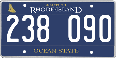 RI license plate 238090