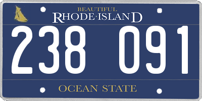 RI license plate 238091
