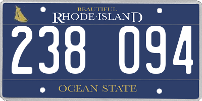 RI license plate 238094