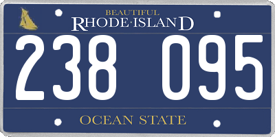 RI license plate 238095