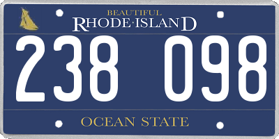 RI license plate 238098