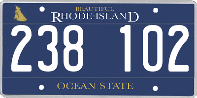 RI license plate 238102