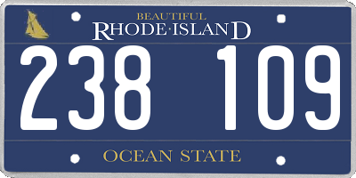 RI license plate 238109