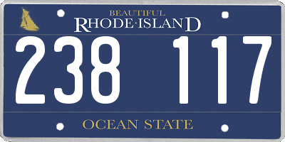 RI license plate 238117
