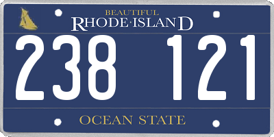 RI license plate 238121
