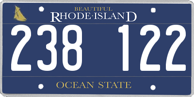 RI license plate 238122
