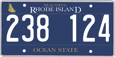 RI license plate 238124