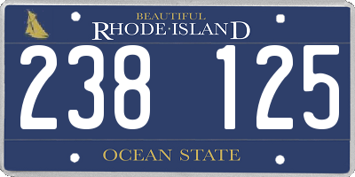 RI license plate 238125