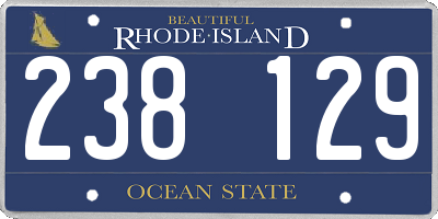 RI license plate 238129