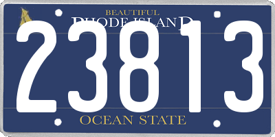 RI license plate 23813