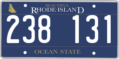RI license plate 238131