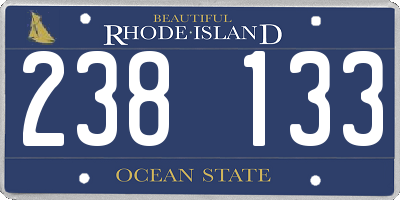 RI license plate 238133
