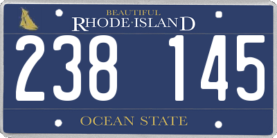 RI license plate 238145