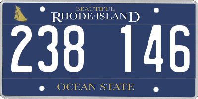 RI license plate 238146