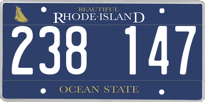 RI license plate 238147